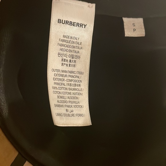 Womens Black Monogram Burberry Hat - Picture 4 of 4